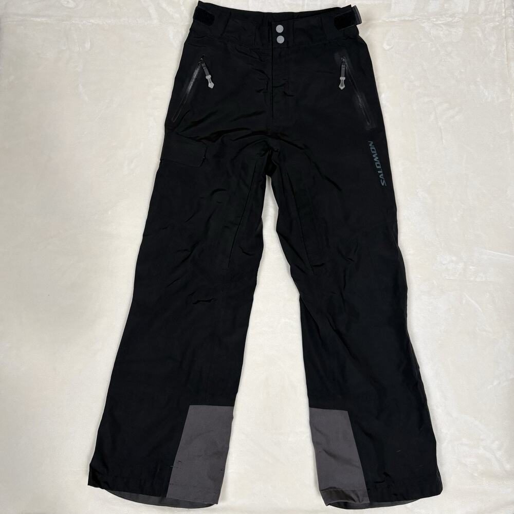 Salomon Gore-Tex Ski Snow Pants Mens 30 Black Waterproof Snowboard Winter